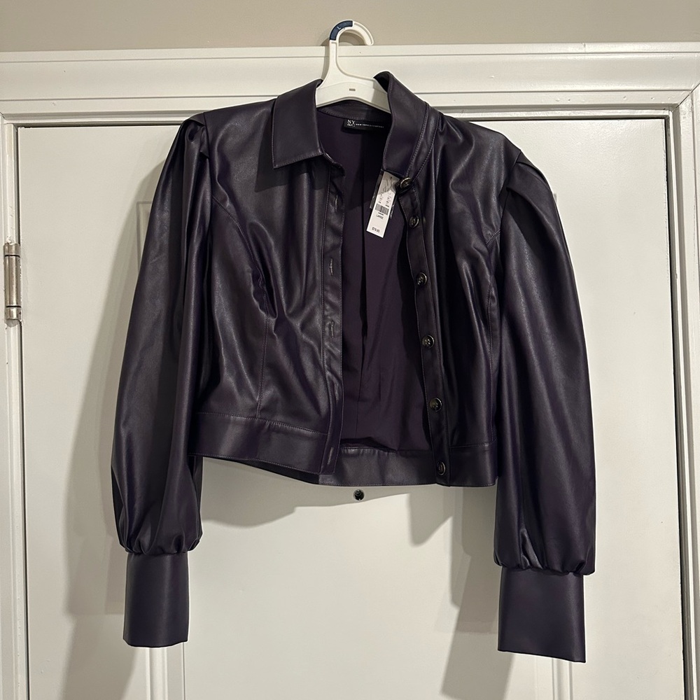 Never worn New York & Company purple leather jacket